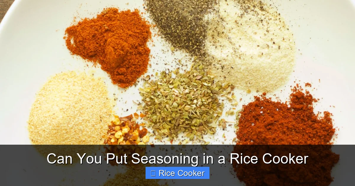Can You Put Seasoning in a Rice Cooker