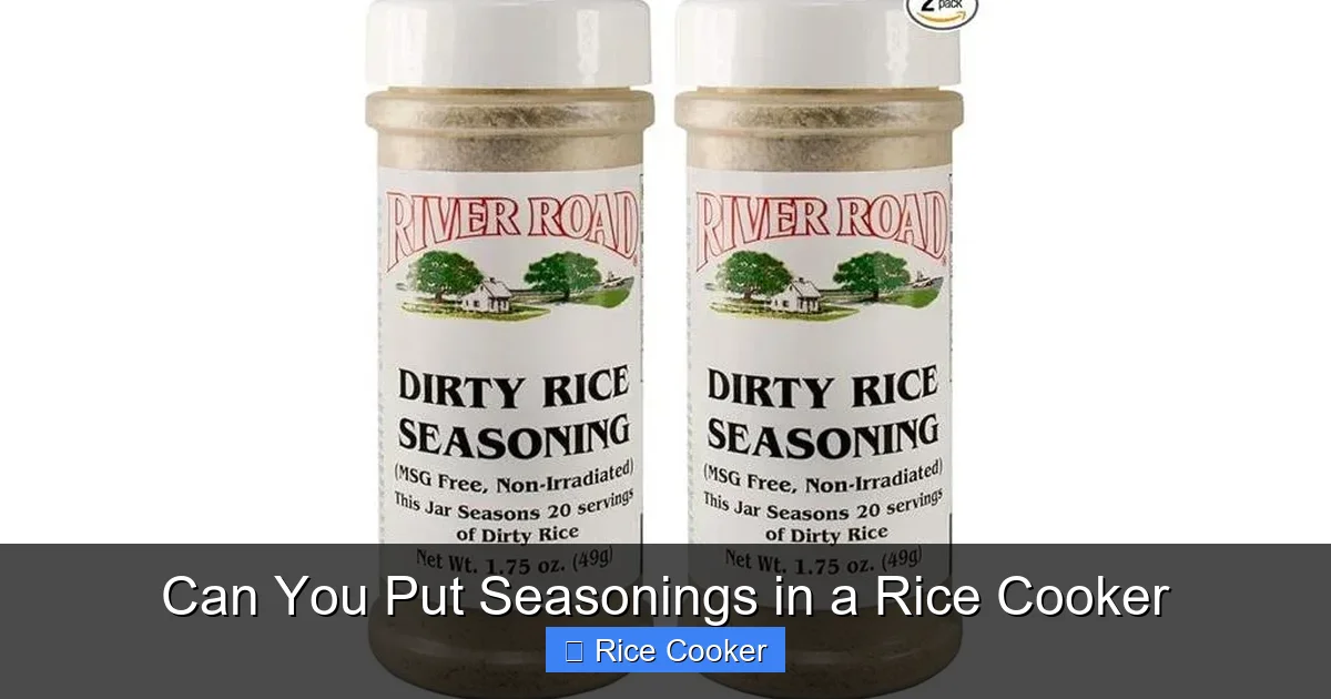 Can You Put Seasonings in a Rice Cooker