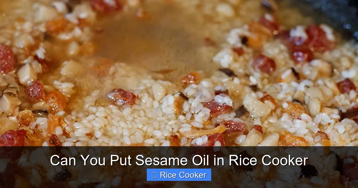 Can You Put Sesame Oil in Rice Cooker
