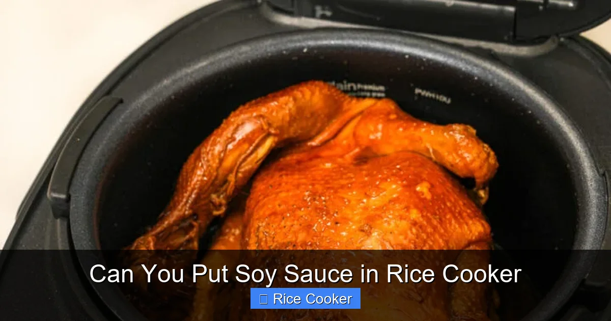 Can You Put Soy Sauce in Rice Cooker