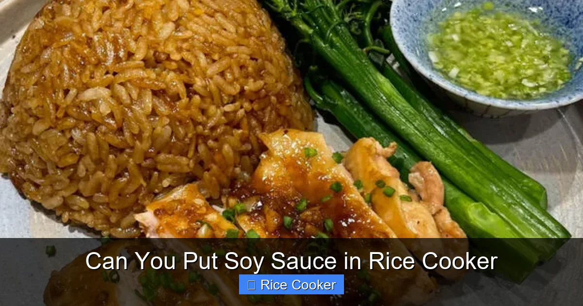 Can You Put Soy Sauce in Rice Cooker