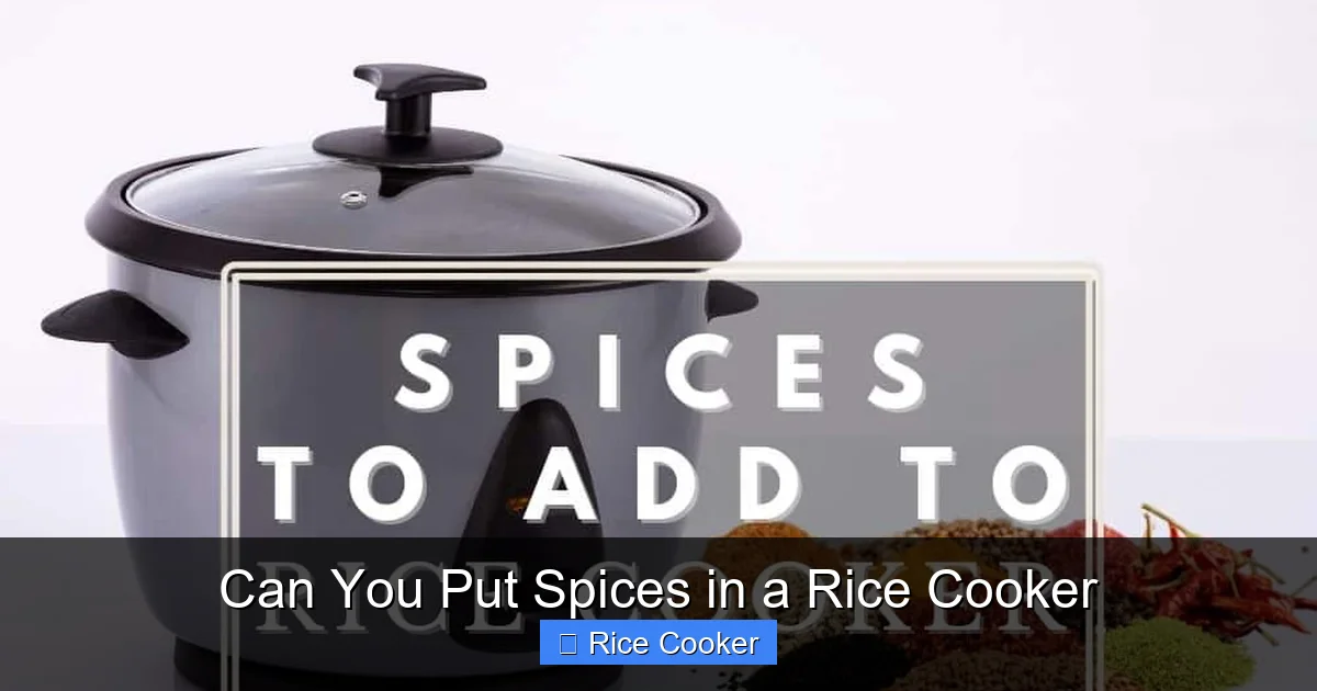Can You Put Spices in a Rice Cooker