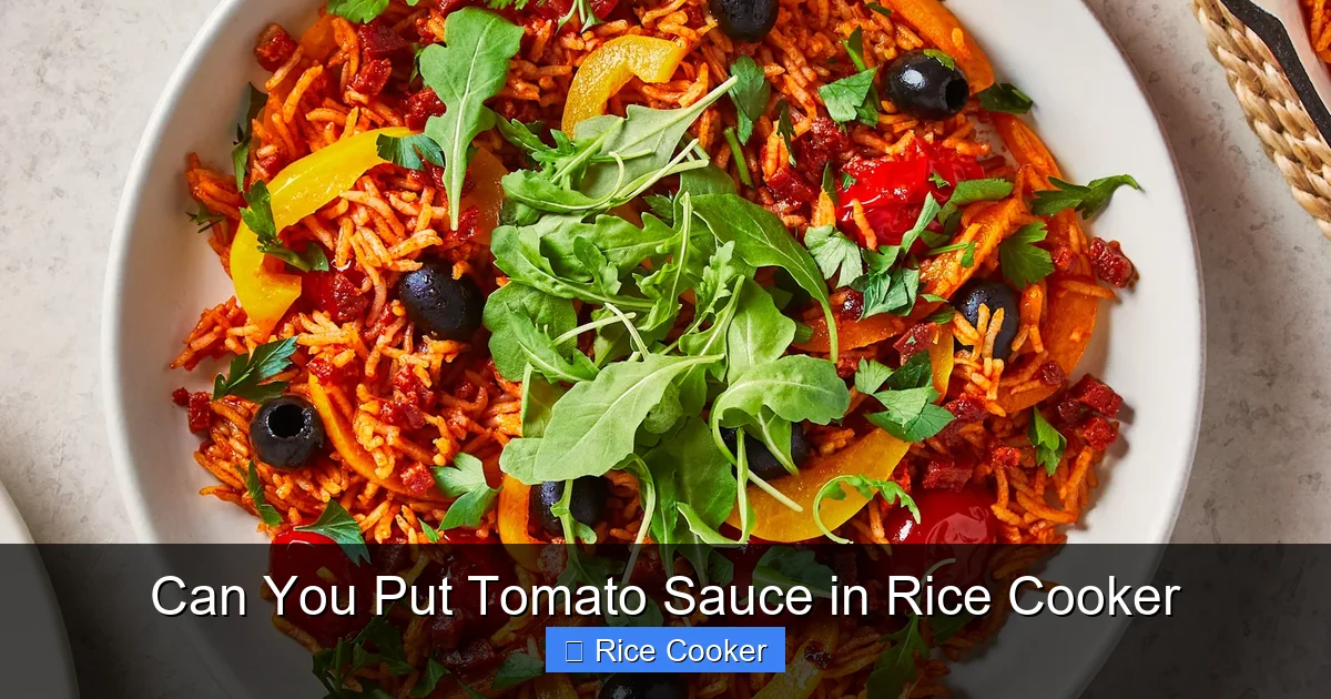 Can You Put Tomato Sauce in Rice Cooker