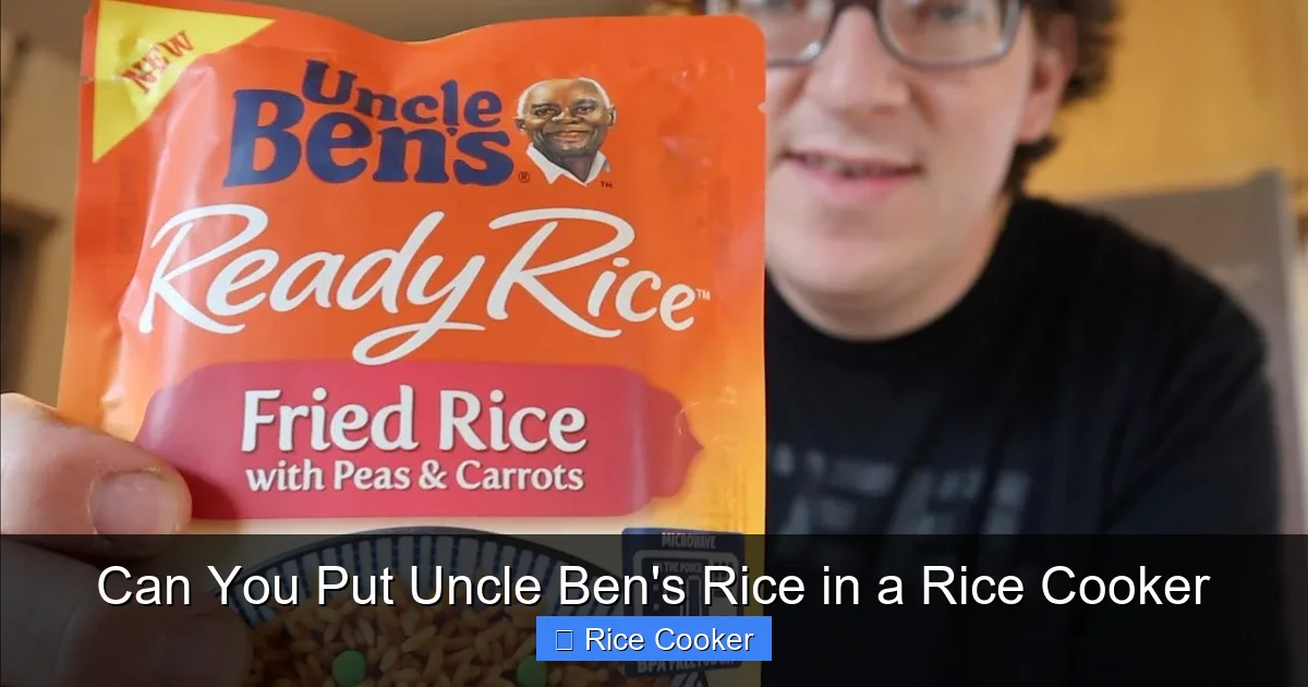 Can You Put Uncle Ben's Rice in a Rice Cooker