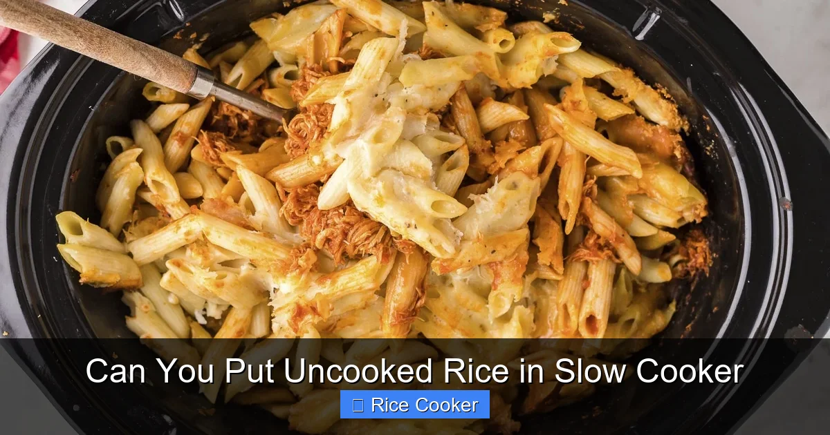 Can You Put Uncooked Rice in Slow Cooker