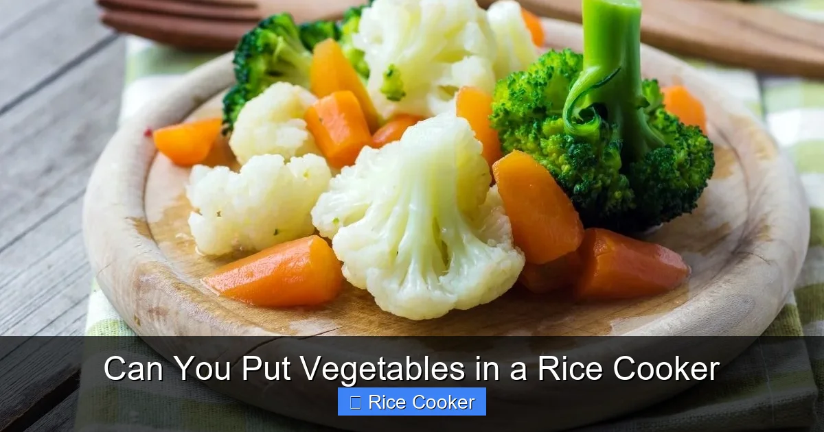 Can You Put Vegetables in a Rice Cooker