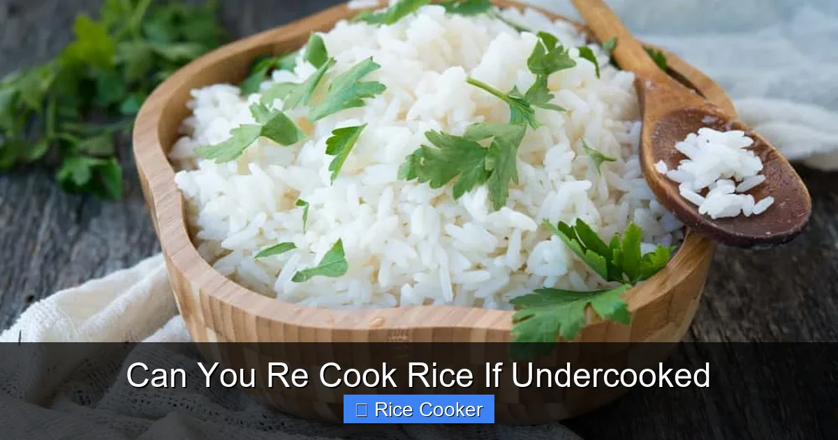 Can You Re Cook Rice If Undercooked
