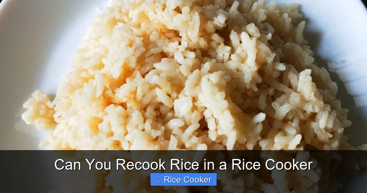Can You Recook Rice in a Rice Cooker