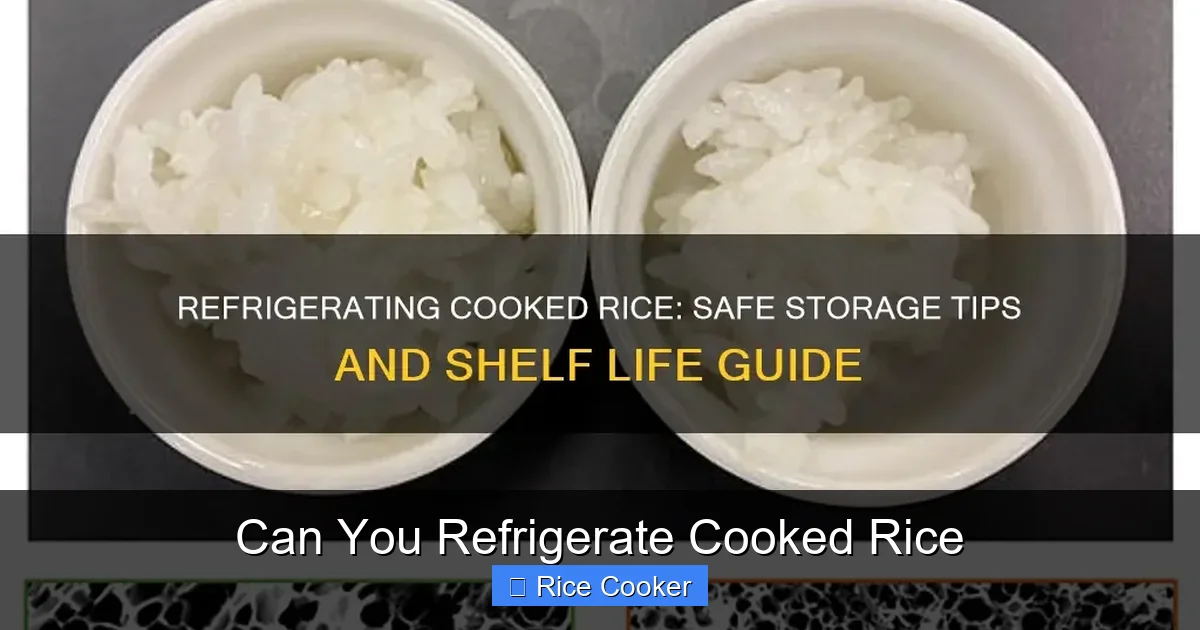 Can You Refrigerate Cooked Rice