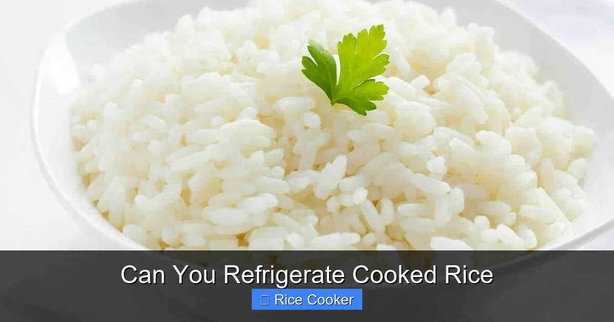 Can You Refrigerate Cooked Rice