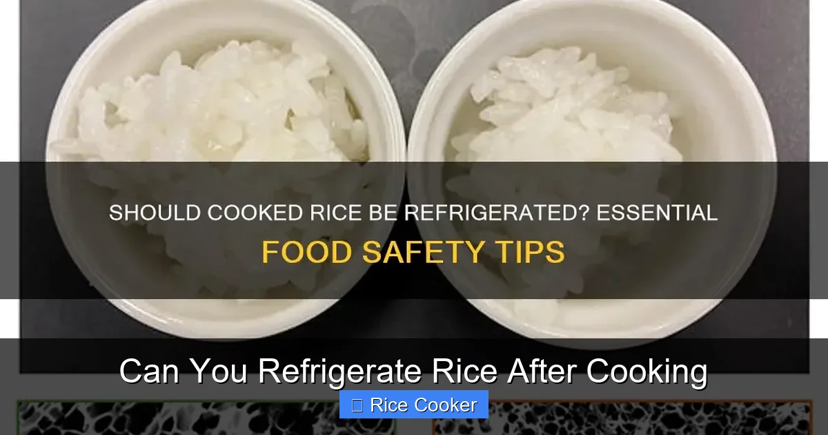Can You Refrigerate Rice After Cooking