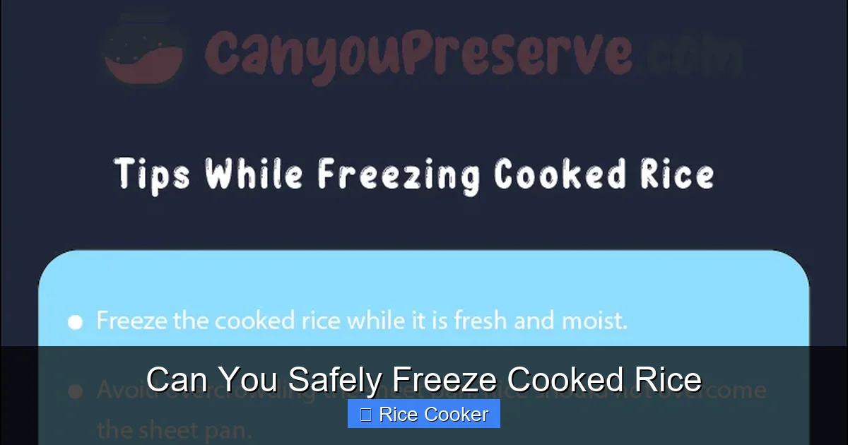 Can You Safely Freeze Cooked Rice