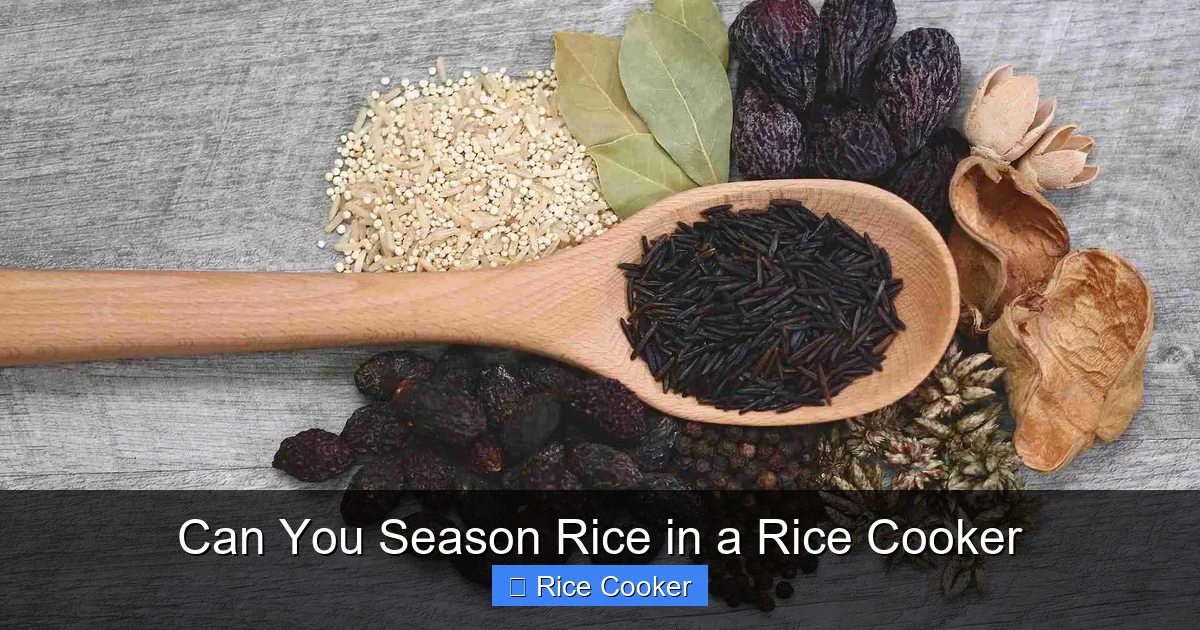 Can You Season Rice in a Rice Cooker