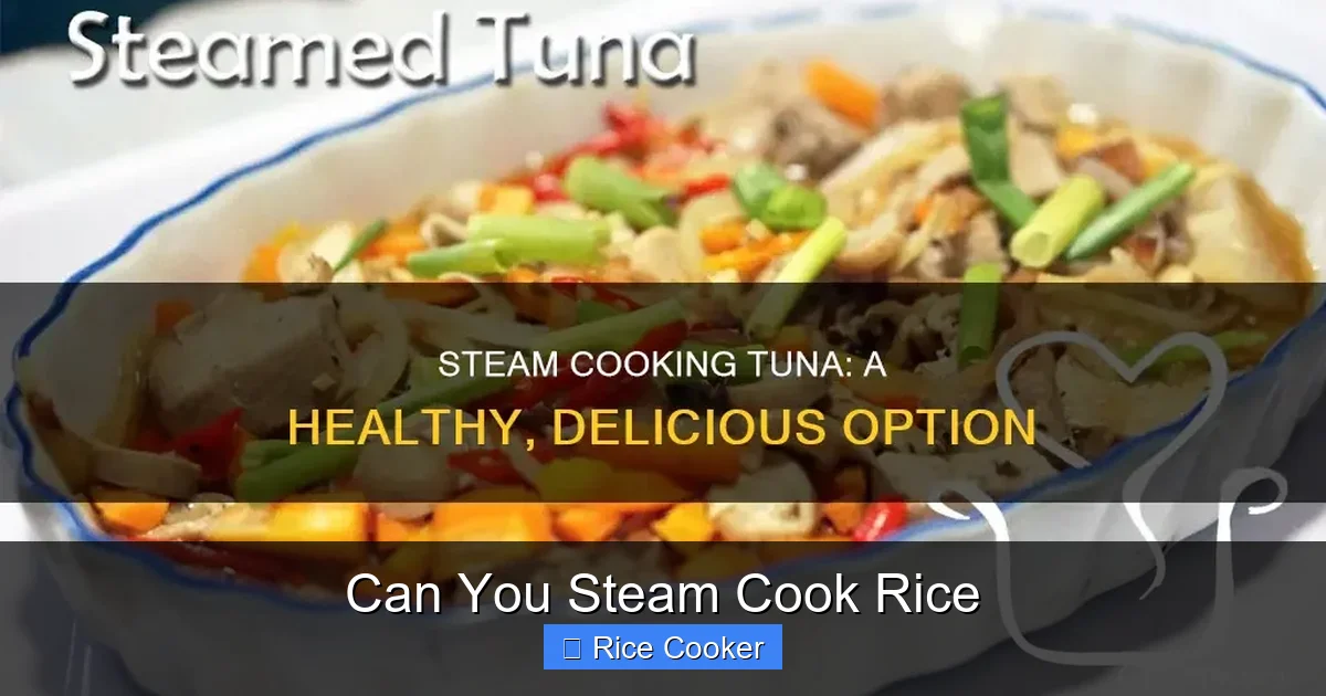 Can You Steam Cook Rice