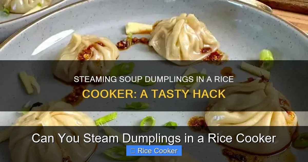 Can You Steam Dumplings in a Rice Cooker
