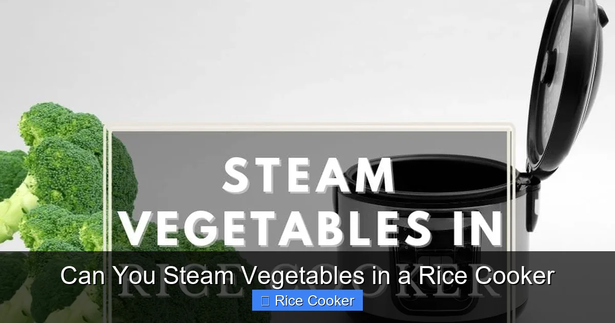 Can You Steam Vegetables in a Rice Cooker