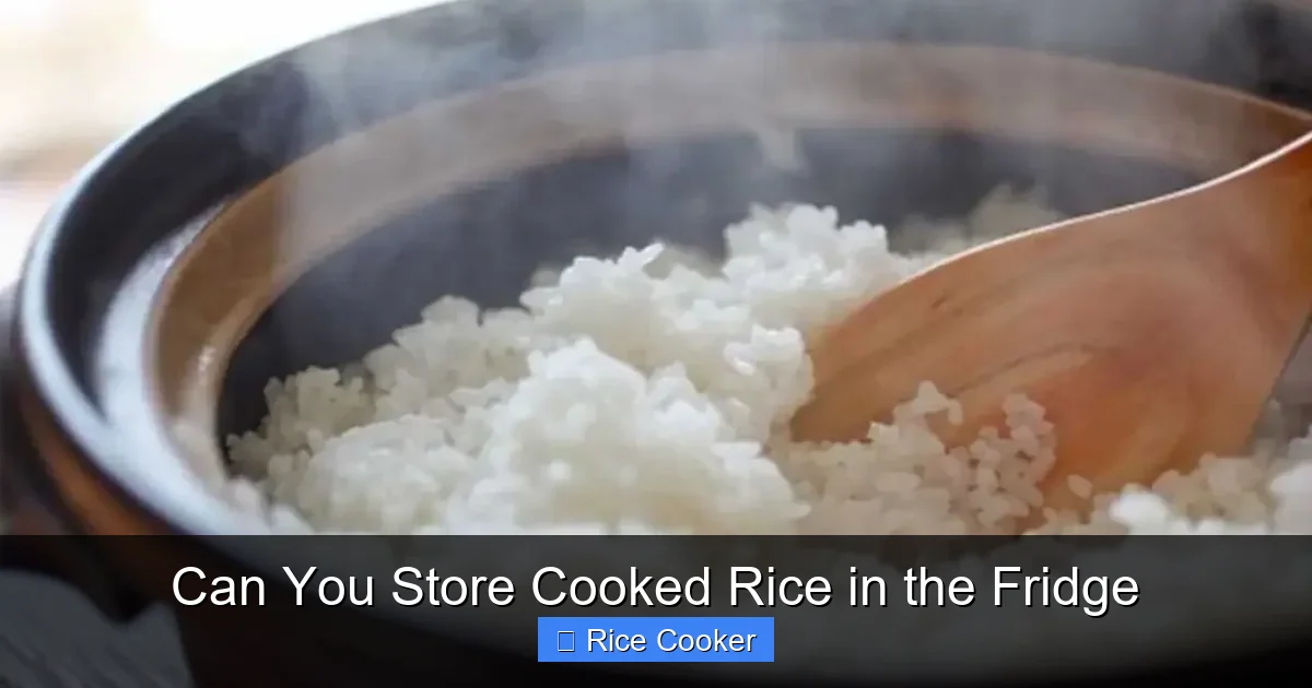 Can You Store Cooked Rice in the Fridge