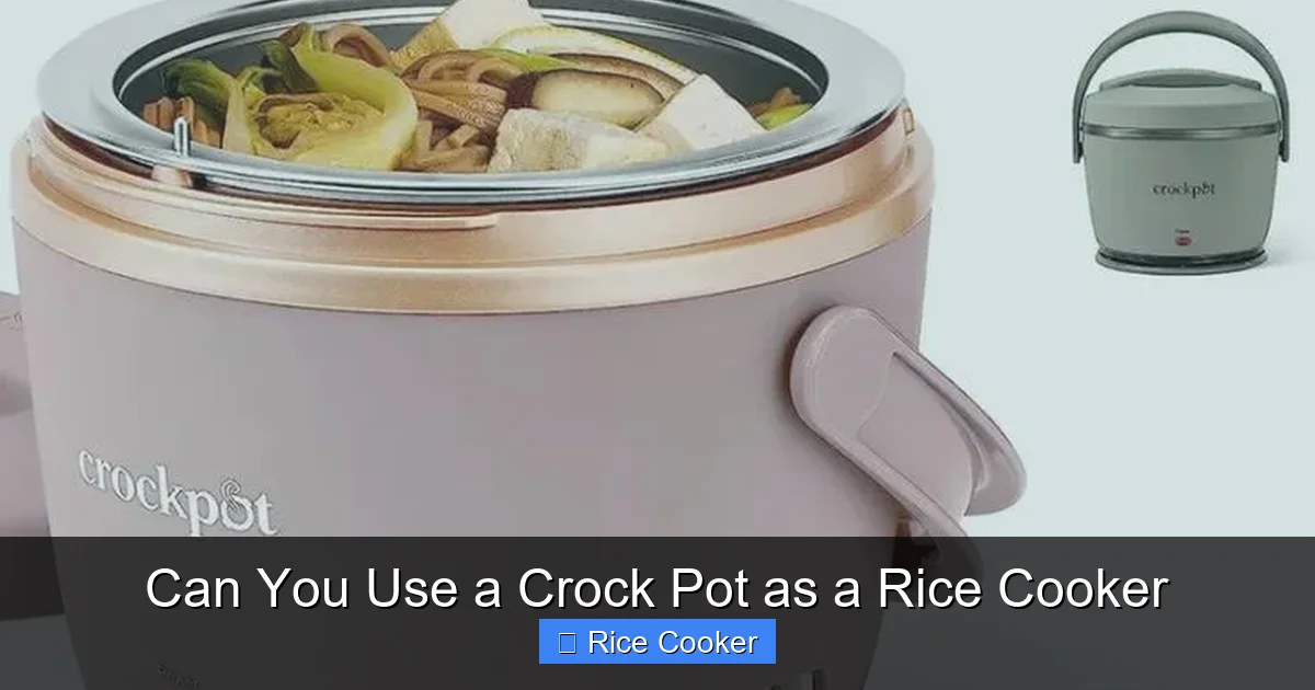 Can You Use a Crock Pot as a Rice Cooker