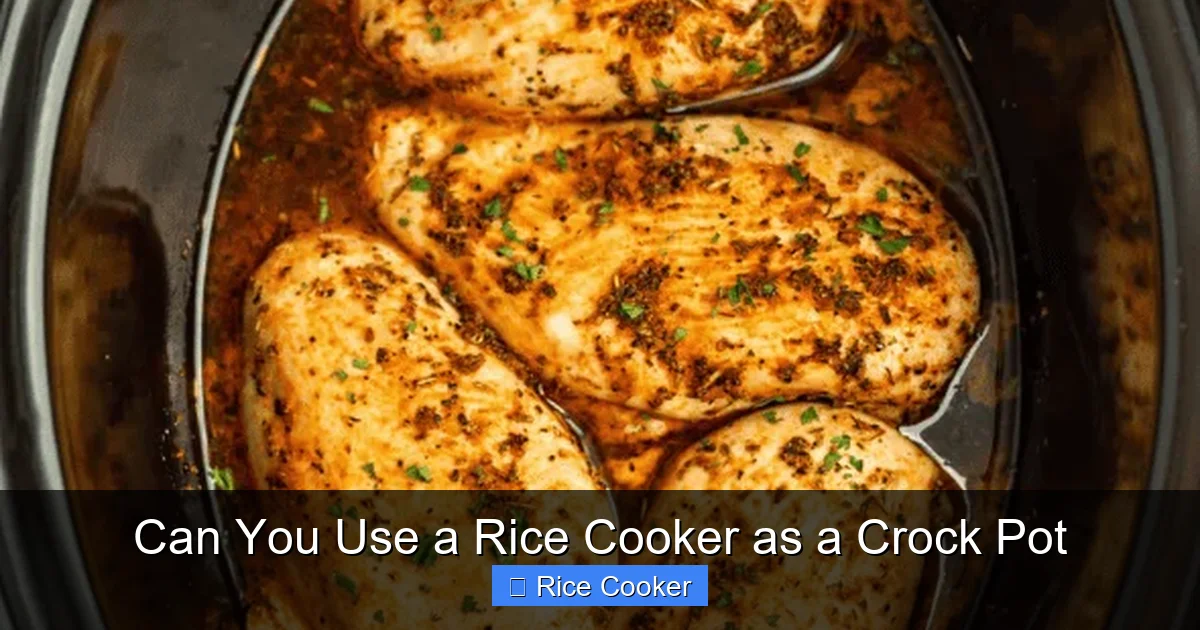 Can You Use a Rice Cooker as a Crock Pot