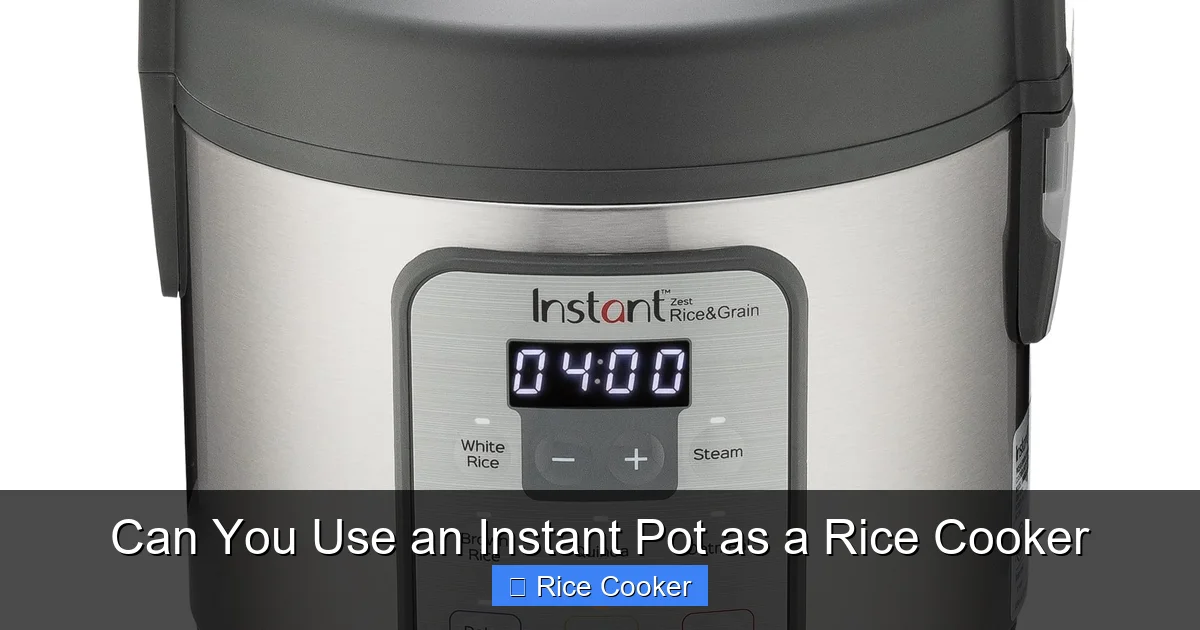 Can You Use an Instant Pot as a Rice Cooker