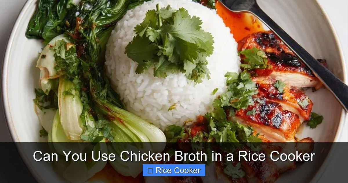 Can You Use Chicken Broth in a Rice Cooker