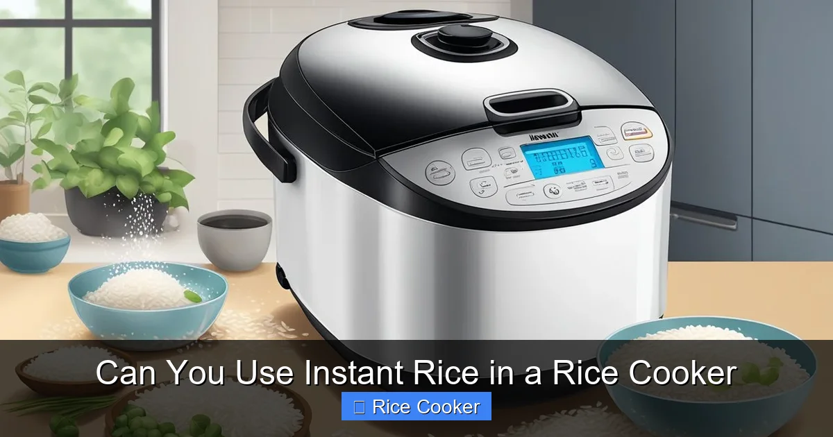 Can You Use Instant Rice in a Rice Cooker