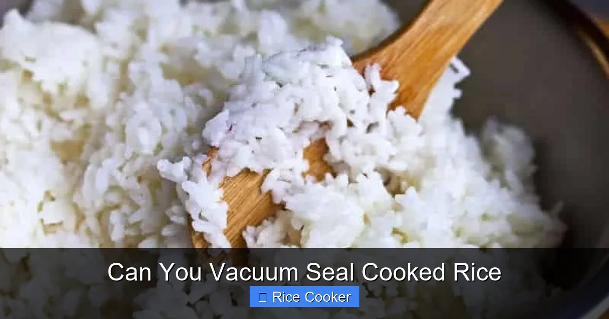 Can You Vacuum Seal Cooked Rice