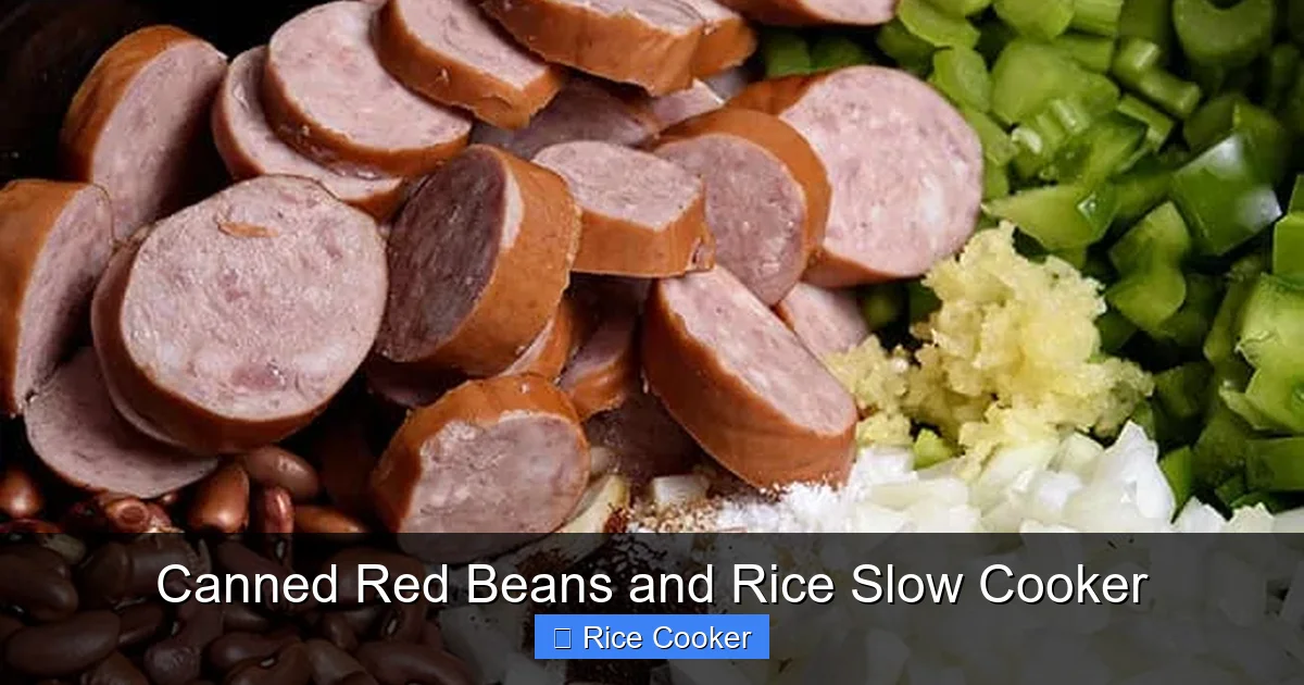 Canned Red Beans and Rice Slow Cooker
