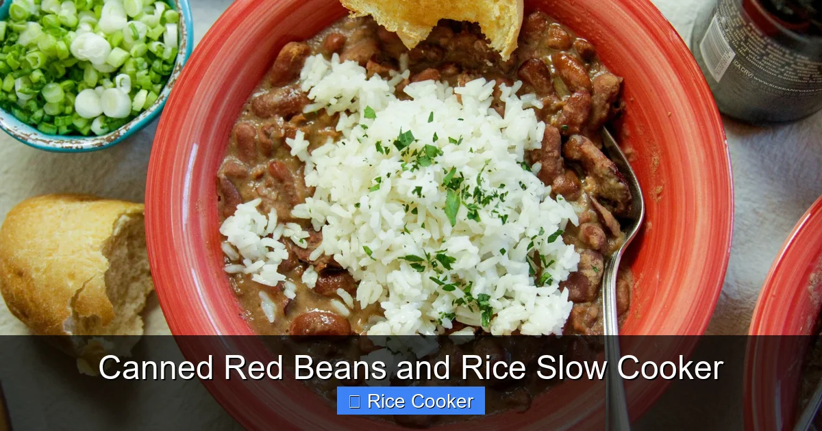 Canned Red Beans and Rice Slow Cooker