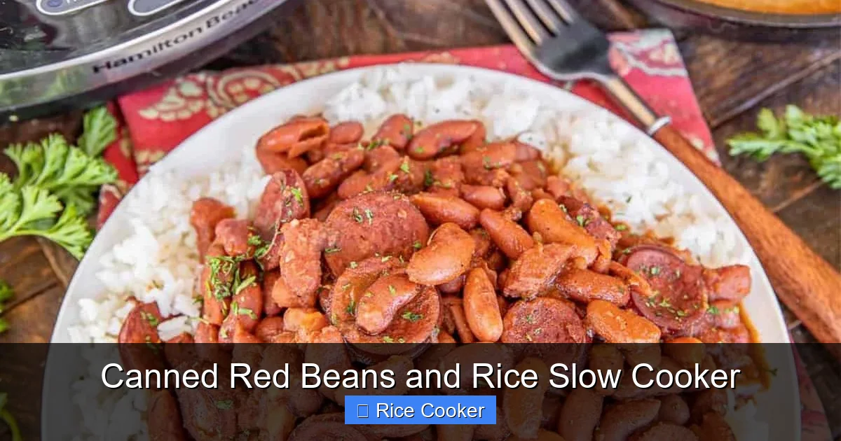 Canned Red Beans and Rice Slow Cooker