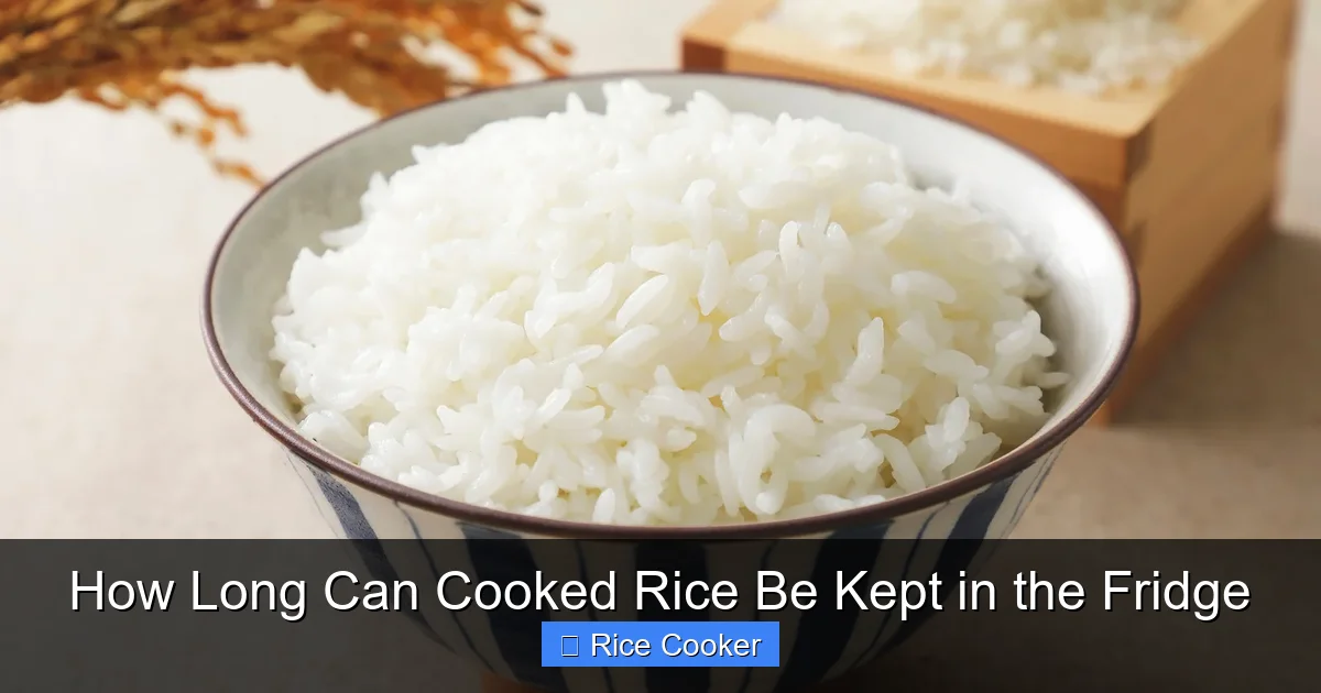 How Long Can Cooked Rice Be Kept in the Fridge