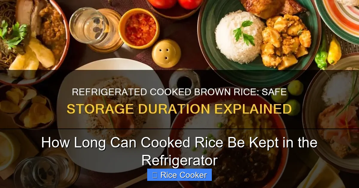 How Long Can Cooked Rice Be Kept in the Refrigerator