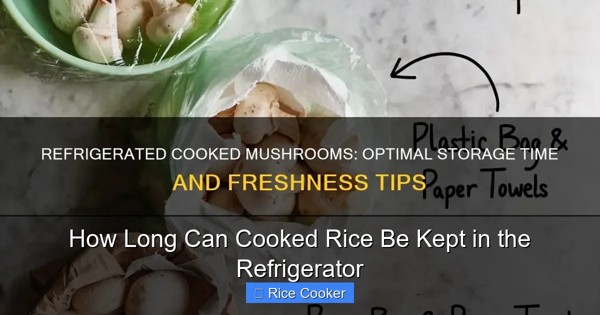 How Long Can Cooked Rice Be Kept in the Refrigerator