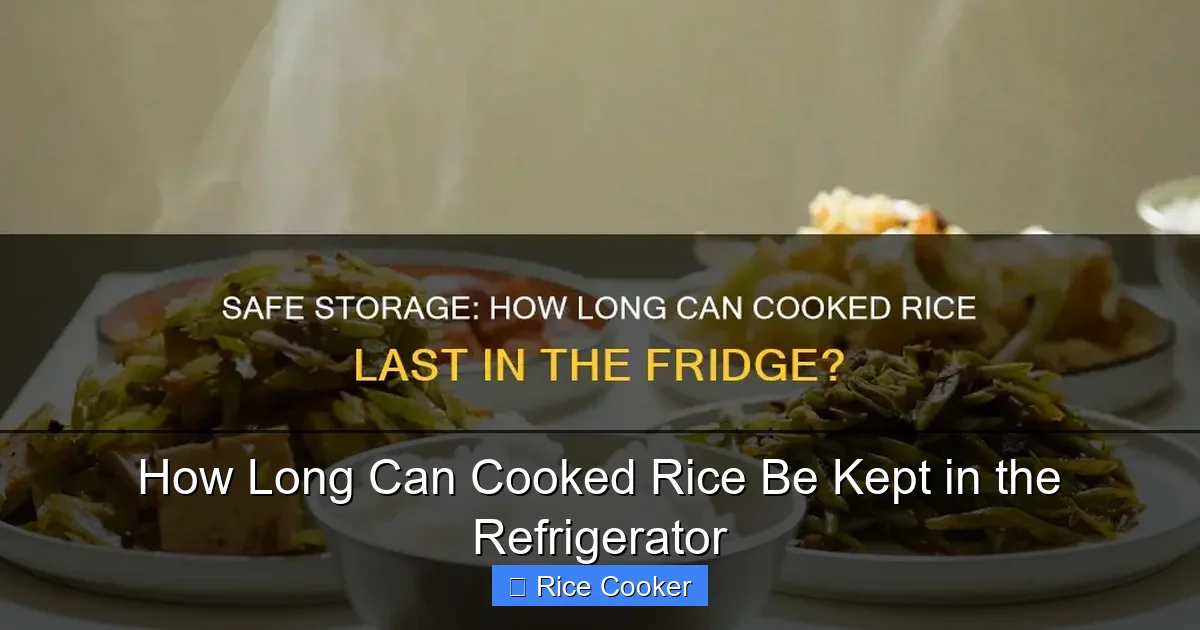 How Long Can Cooked Rice Be Kept in the Refrigerator