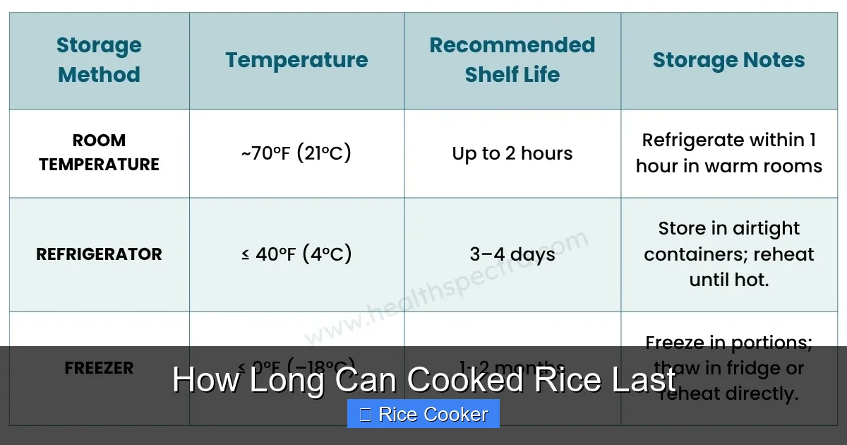 How Long Can Cooked Rice Last