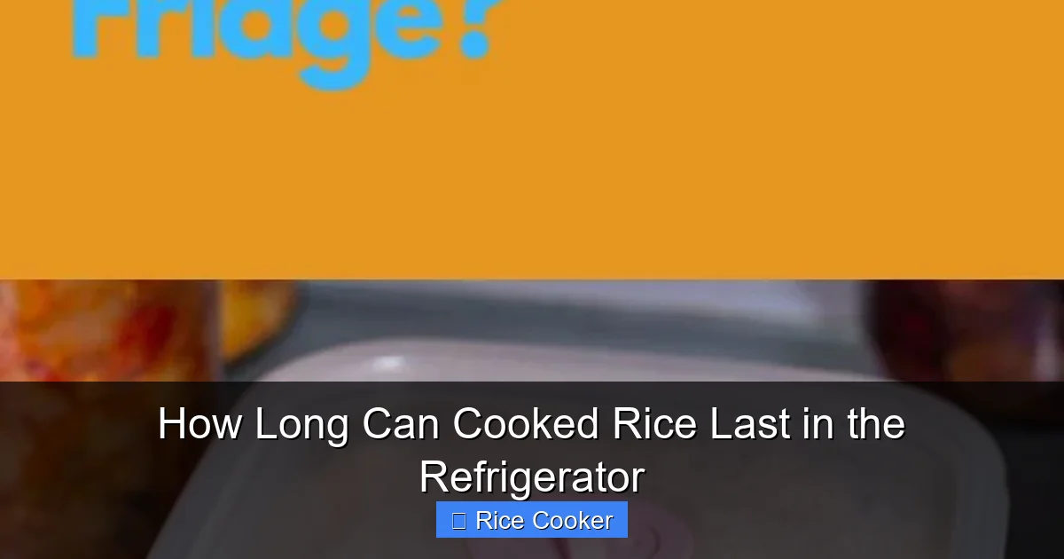 How Long Can Cooked Rice Last in the Refrigerator