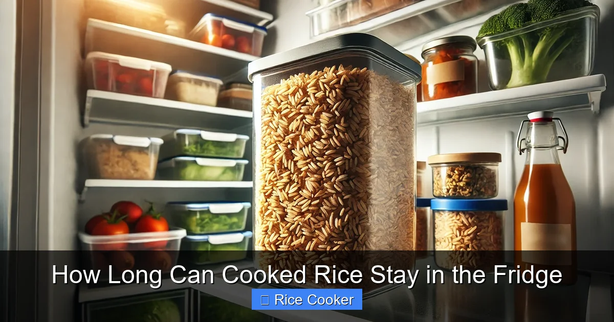 How Long Can Cooked Rice Stay in the Fridge