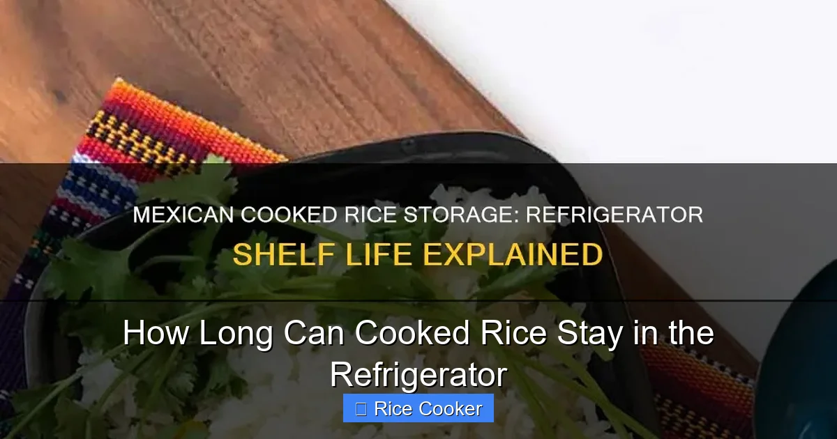 How Long Can Cooked Rice Stay in the Refrigerator