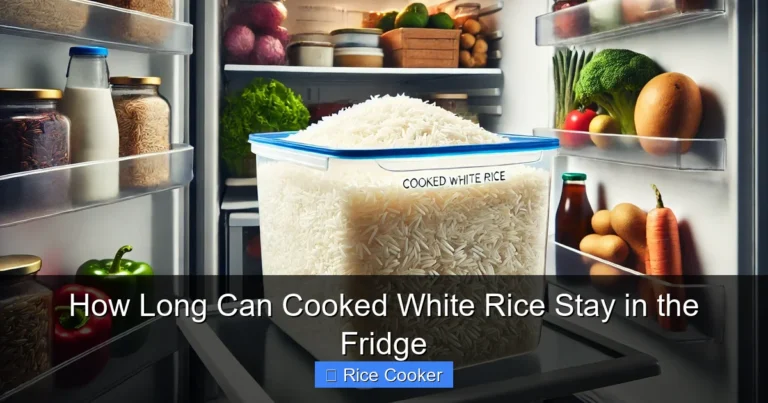 How Long Can Cooked White Rice Stay in the Fridge