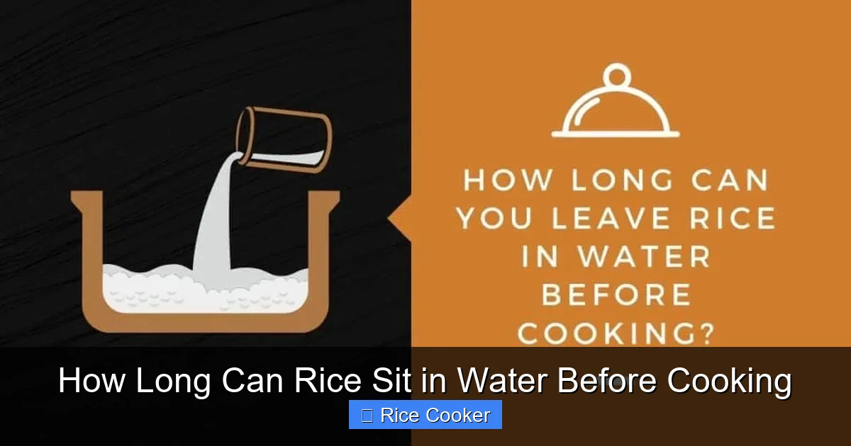 How Long Can Rice Sit in Water Before Cooking