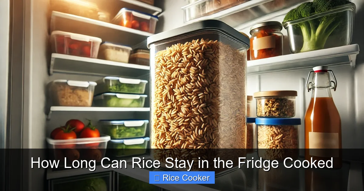 How Long Can Rice Stay in the Fridge Cooked