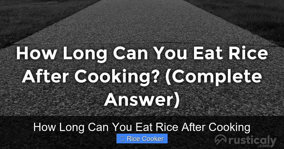 How Long Can You Eat Rice After Cooking