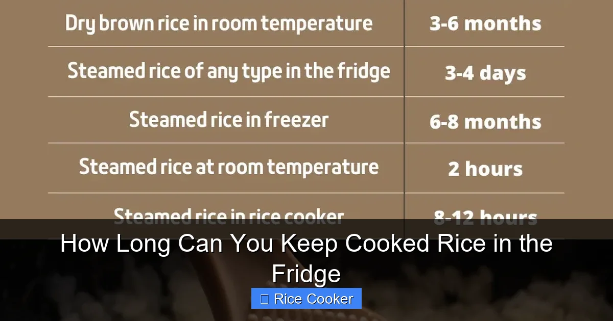How Long Can You Keep Cooked Rice in the Fridge