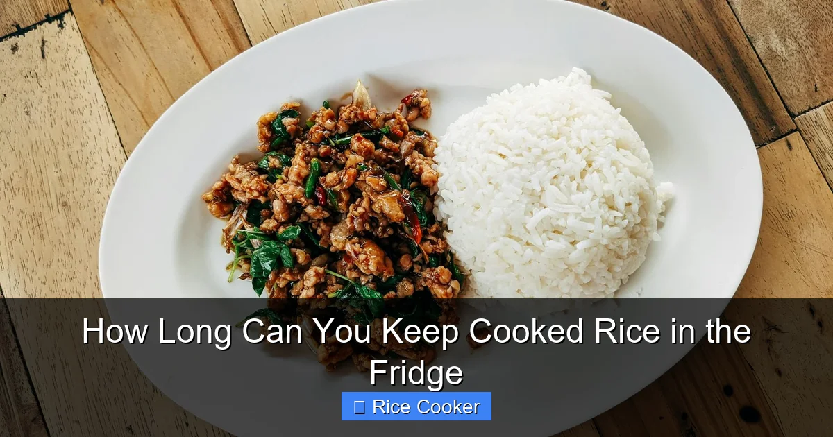 How Long Can You Keep Cooked Rice in the Fridge