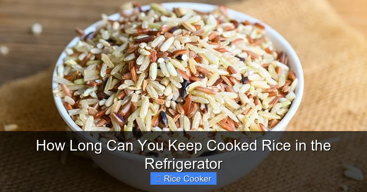 How Long Can You Keep Cooked Rice in the Refrigerator