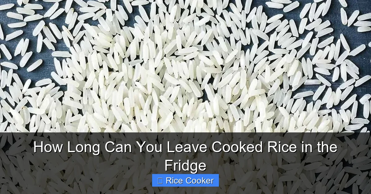 How Long Can You Leave Cooked Rice in the Fridge