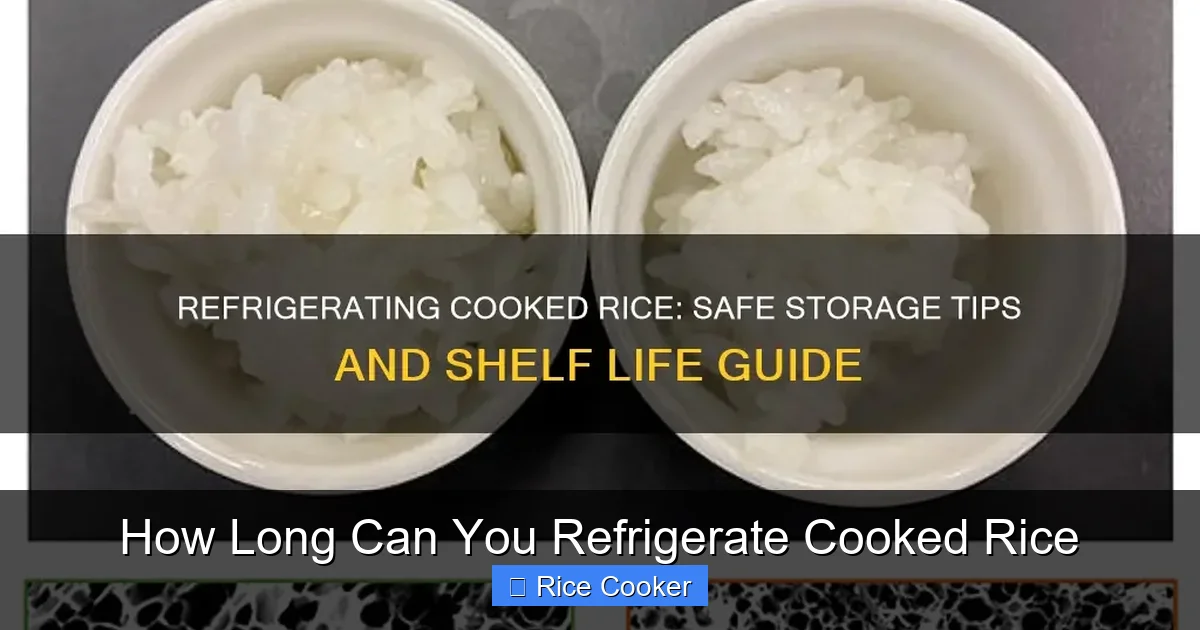 How Long Can You Refrigerate Cooked Rice