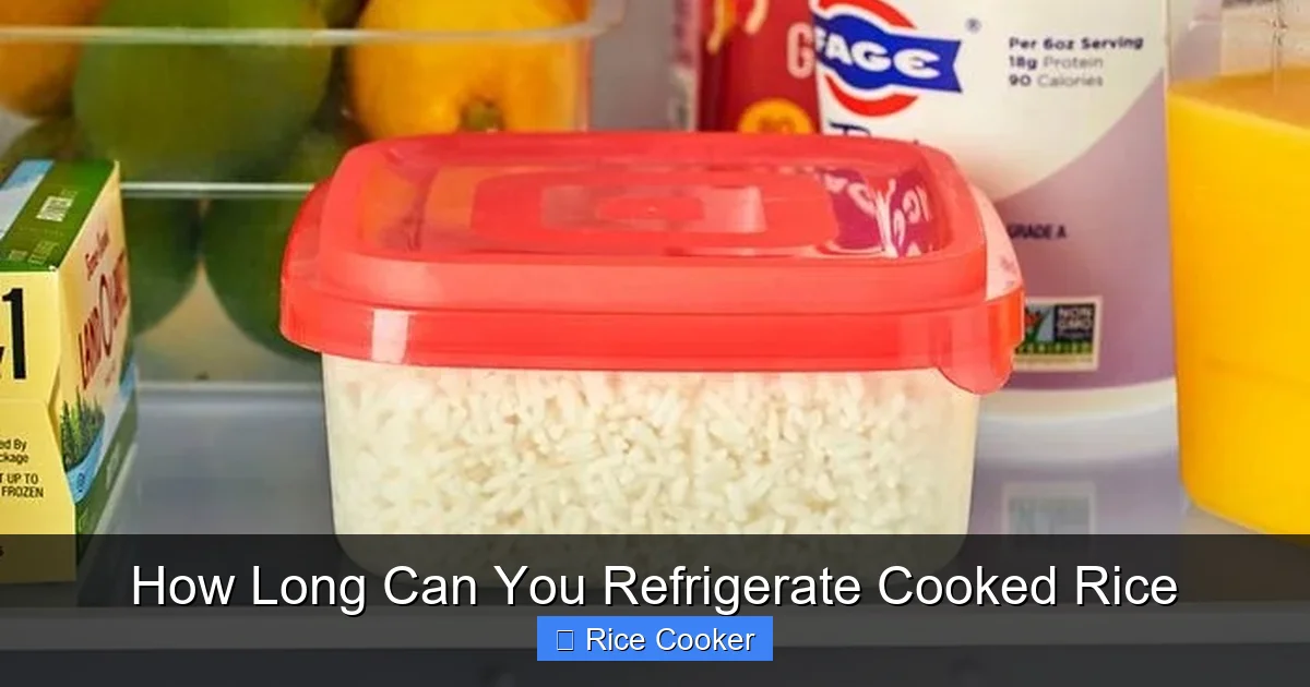 How Long Can You Refrigerate Cooked Rice