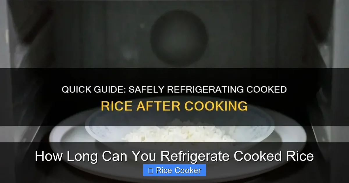 How Long Can You Refrigerate Cooked Rice