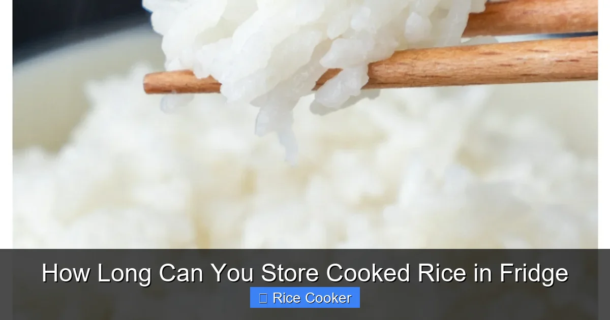 How Long Can You Store Cooked Rice in Fridge